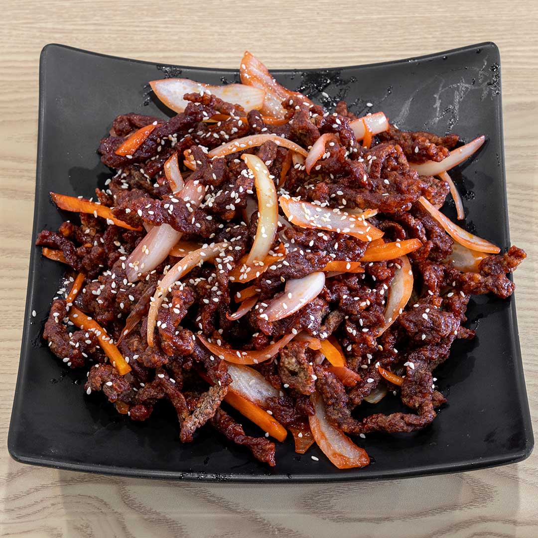 Crispy Beef in Peking Sauce - mascot fresh kitchen - chinese food